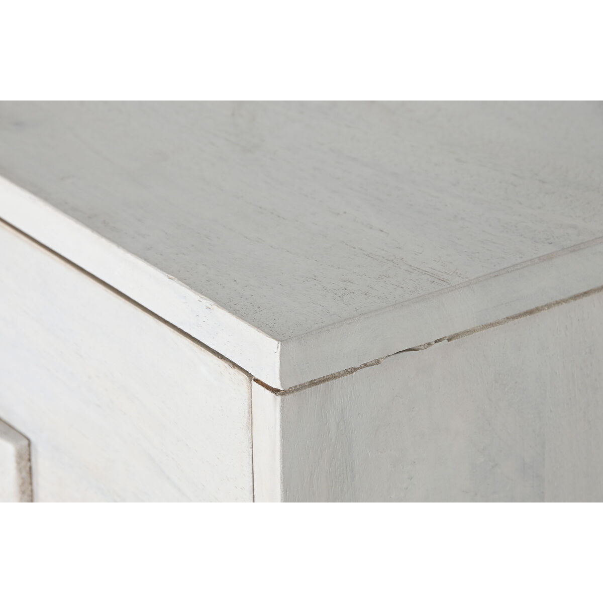 Aparador Home ESPRIT Blanco Ratán Madera de mango 155 x 40 x 80 cm