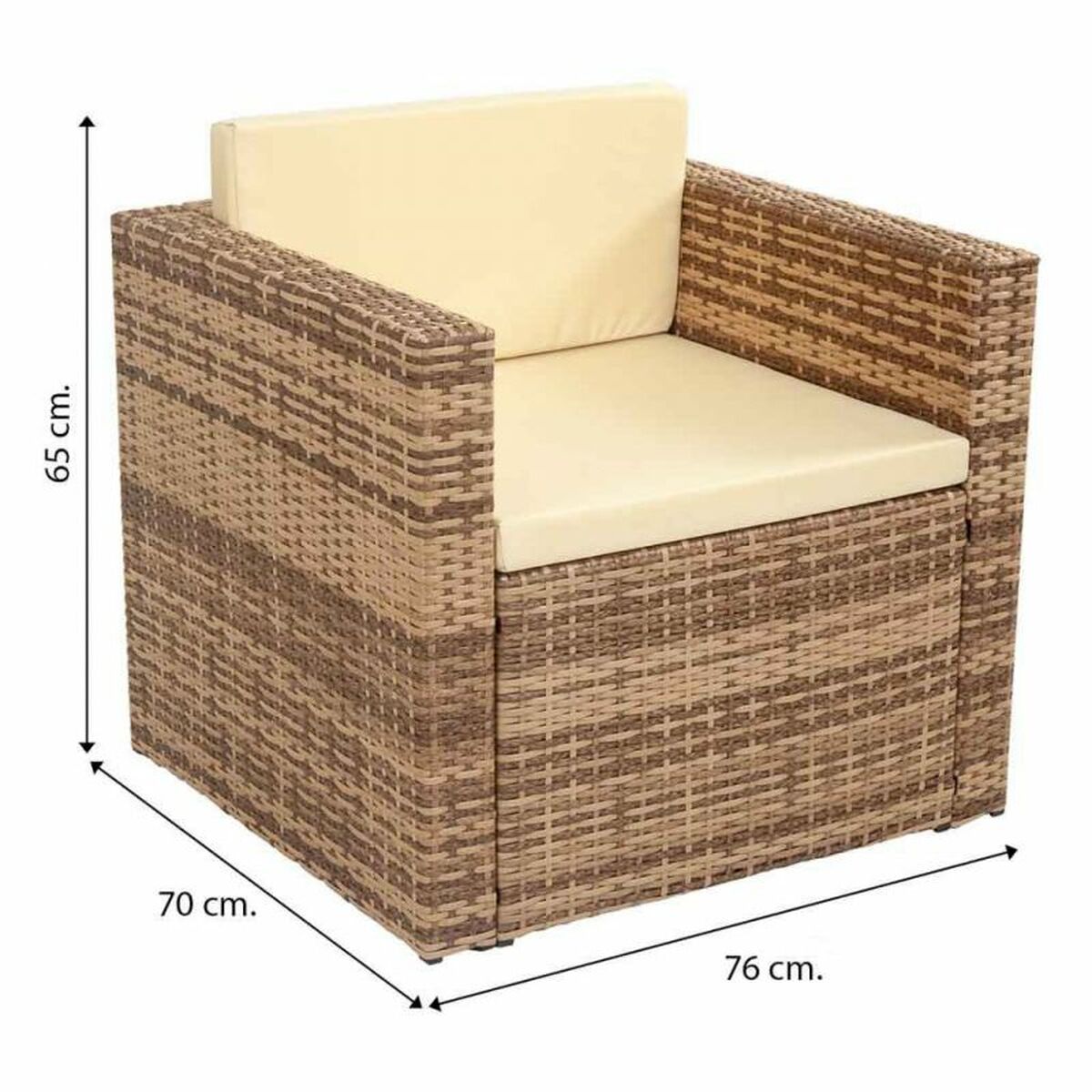 Muebles de Jardín Alexandra House Living Marrón Natural 65 x 45 x 75 cm 4 Piezas