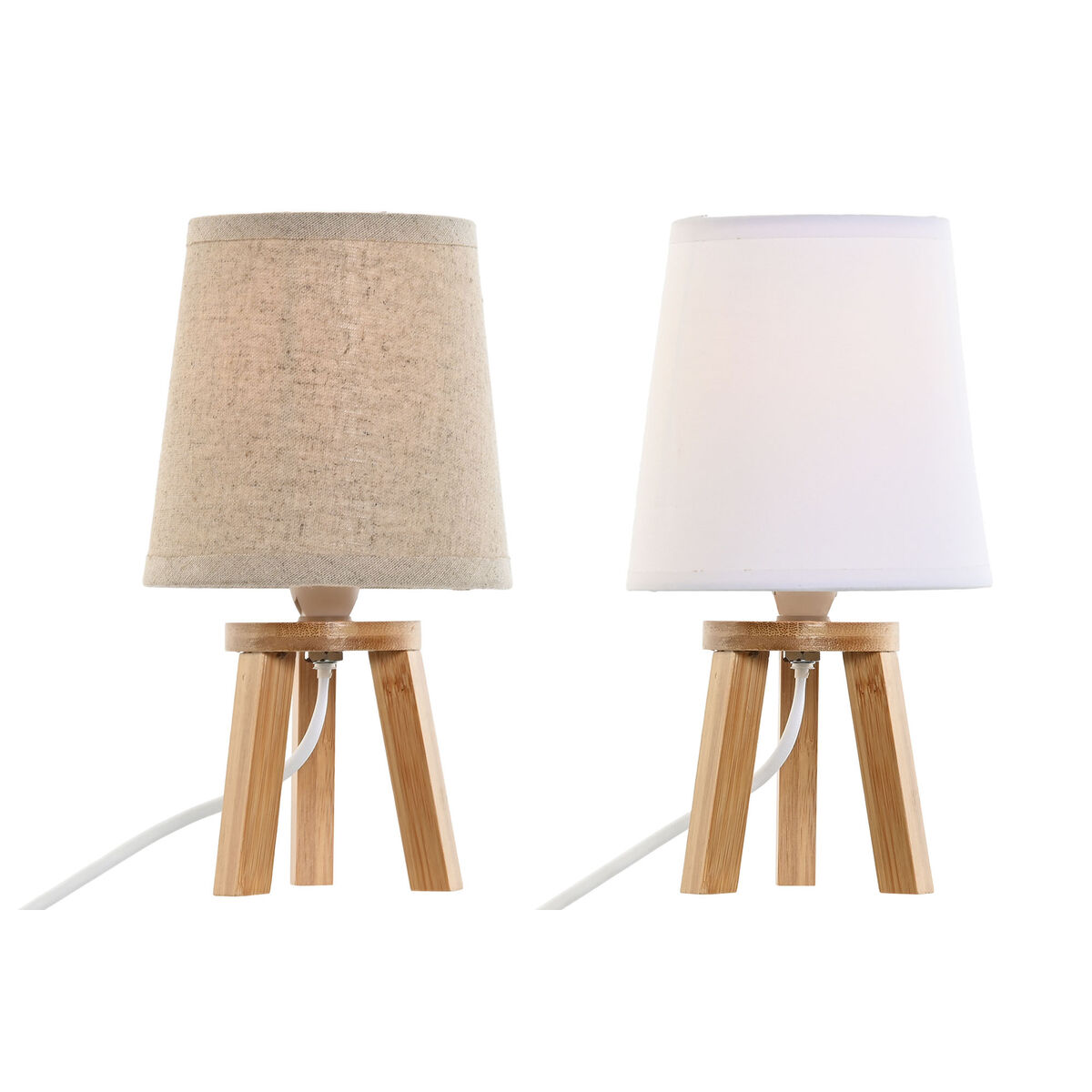 Lámpara de mesa Home ESPRIT Marrón 13 x 13 x 24 cm (2 Unidades)