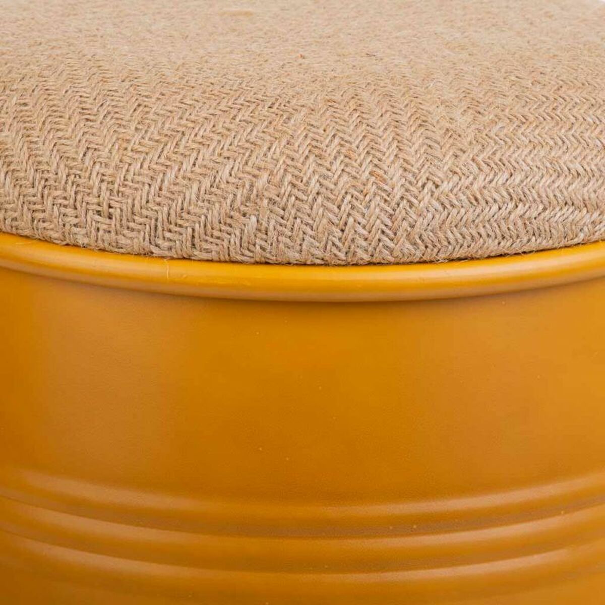 Taburete Alexandra House Living Naranja Arpillera Metal Esponja Madera MDF 47 x 27 x 33 cm