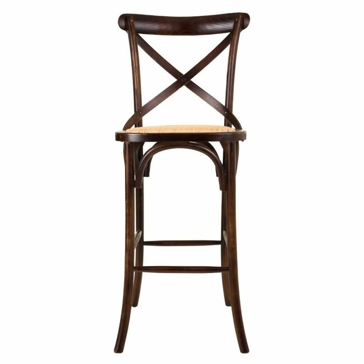 Taburete Alexandra House Living Marrón Ratán Abedul 53 x 116 x 45 cm