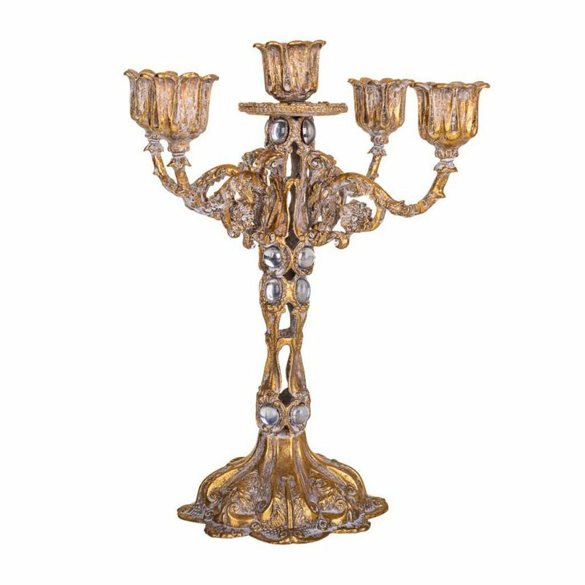 Candelabro Alexandra House Living Dorado Hierro 17 x 25 x 17 cm