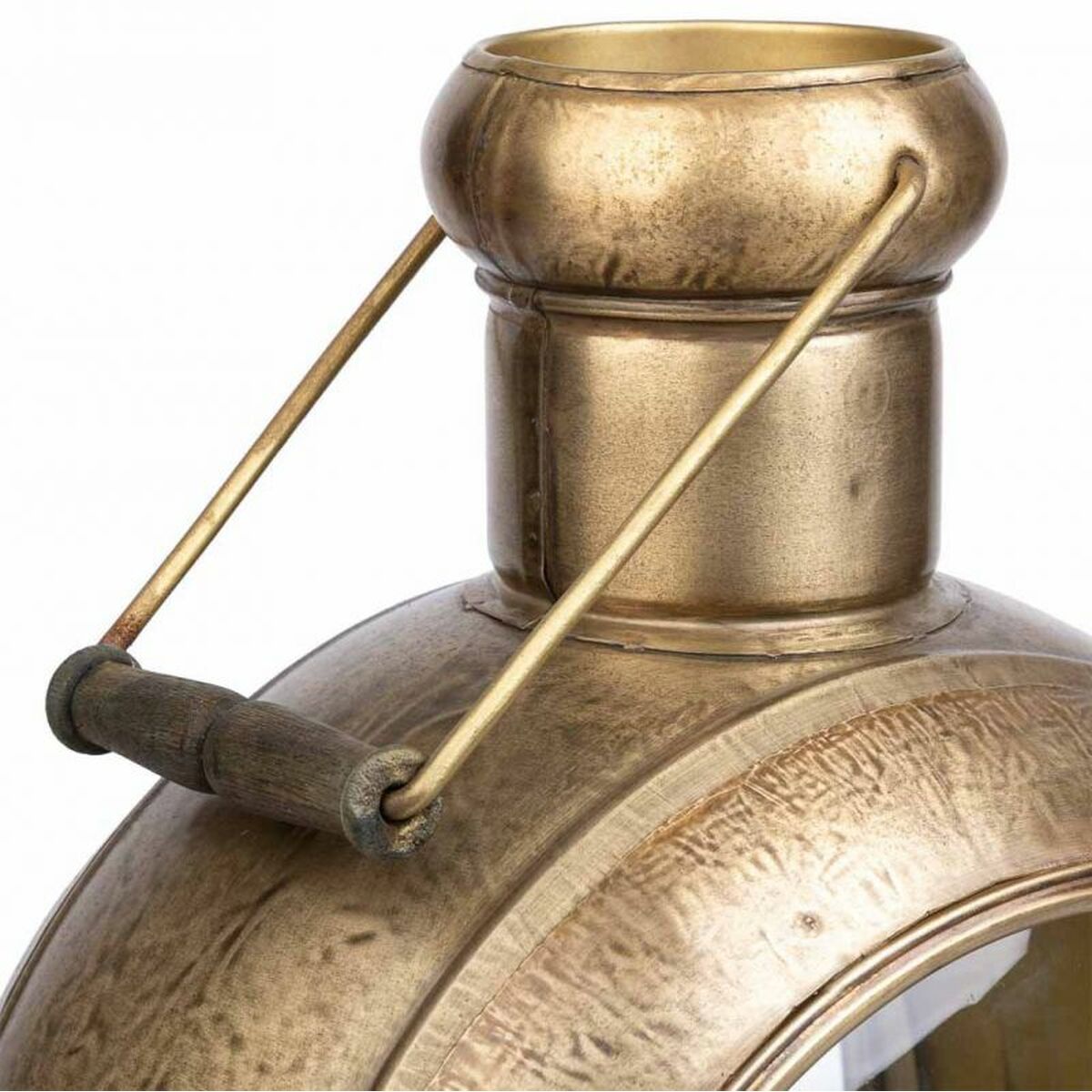 Candelero Alexandra House Living Dorado Metal Vidrio Hierro 21 x 47 x 33 cm