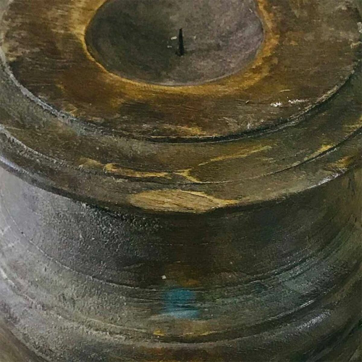 Candelero Alexandra House Living Madera Reciclada 23 x 20 x 24 cm