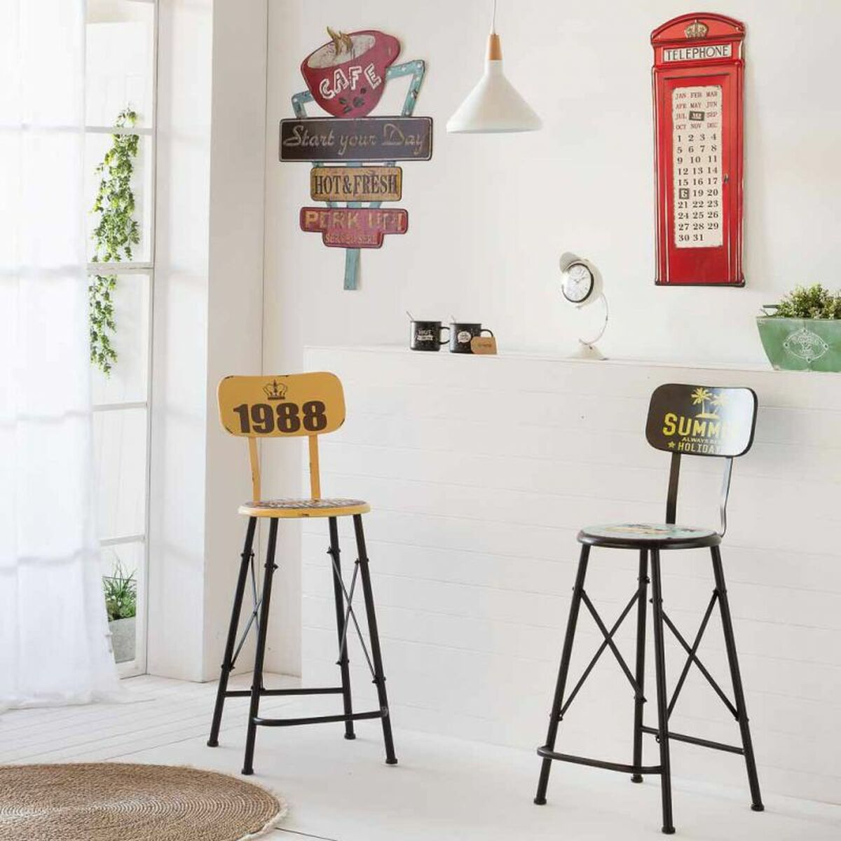 Placa de Pared Alexandra House Living Hierro 50 x 1 x 58 cm Señales