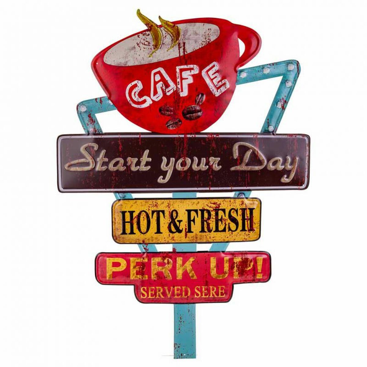 Placa de Pared Alexandra House Living Hierro 50 x 1 x 58 cm Señales