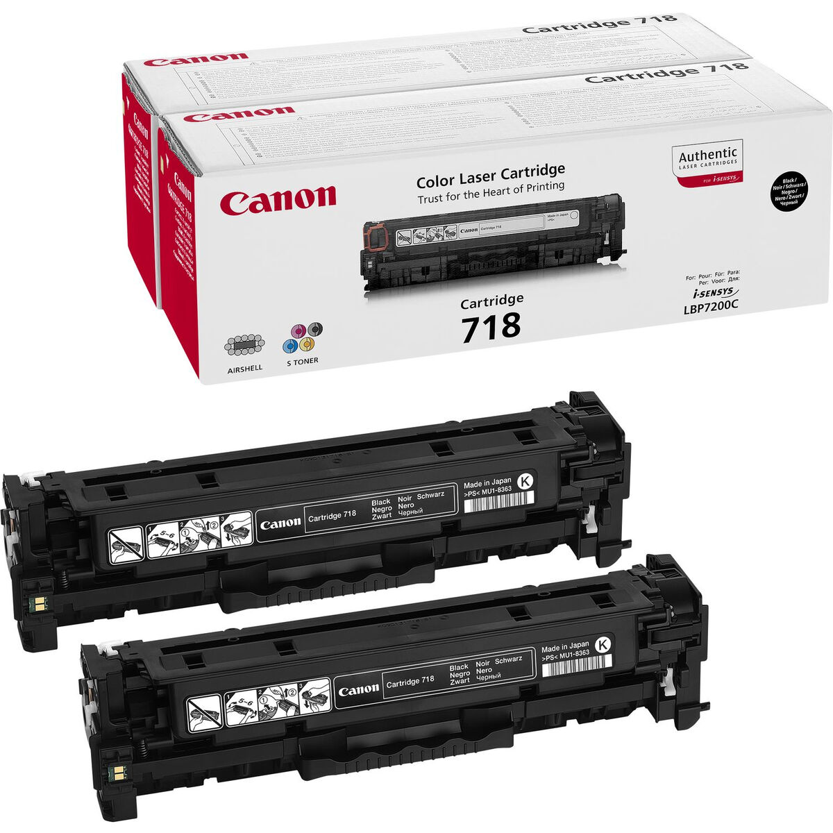 Tóner Canon 2662B017 Negro (2 pcs)