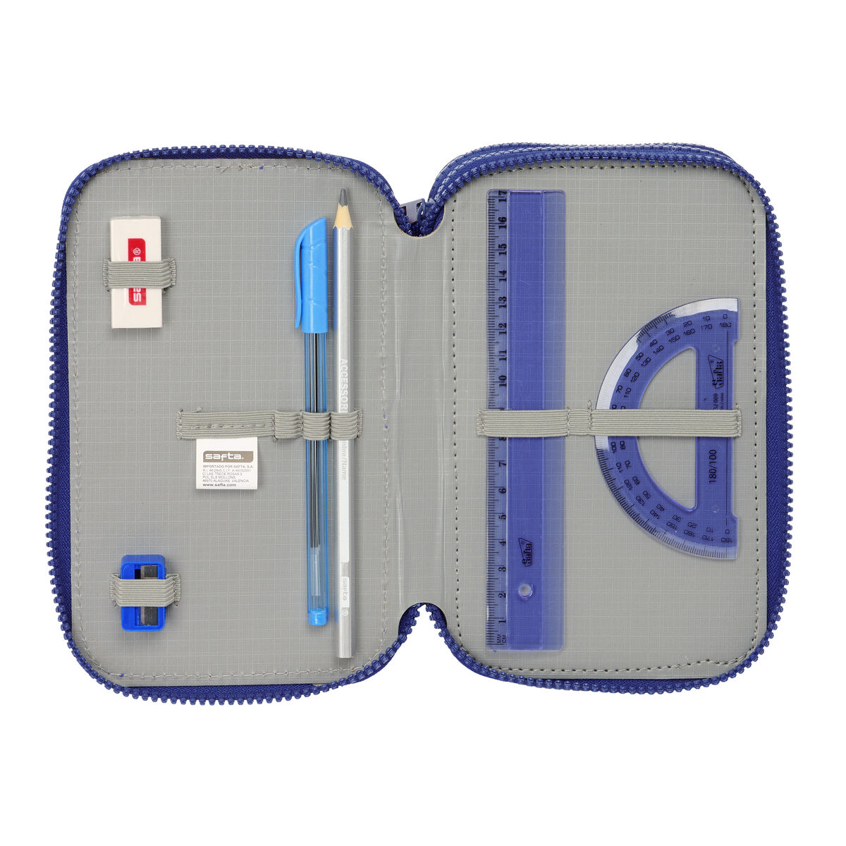 Plumier Triple F.C. Barcelona 24/25 Granate Azul marino 12,5 x 19,5 x 5,5 cm 36 Piezas