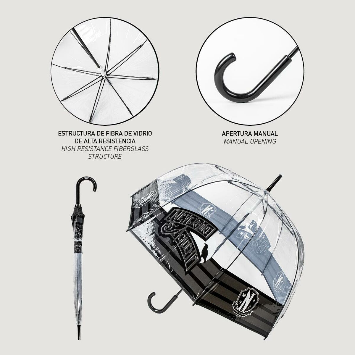 Paraguas Wednesday 60 cm