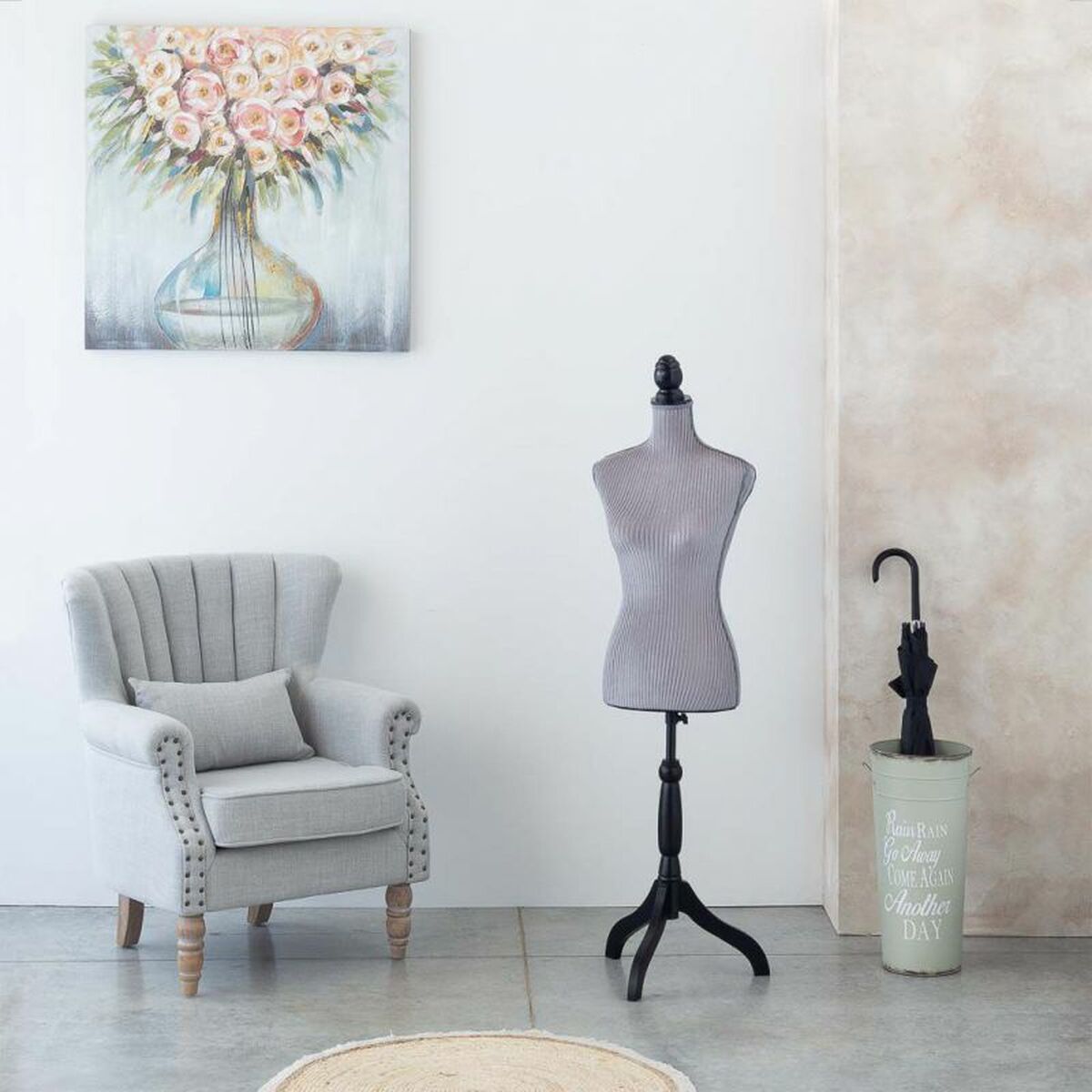 Cuadro Alexandra House Living Lienzo Madera de abeto 80 x 3 x 80 cm