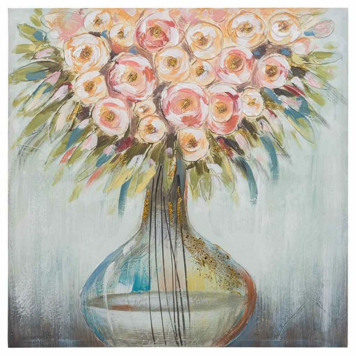 Cuadro Alexandra House Living Lienzo Madera de abeto 80 x 3 x 80 cm