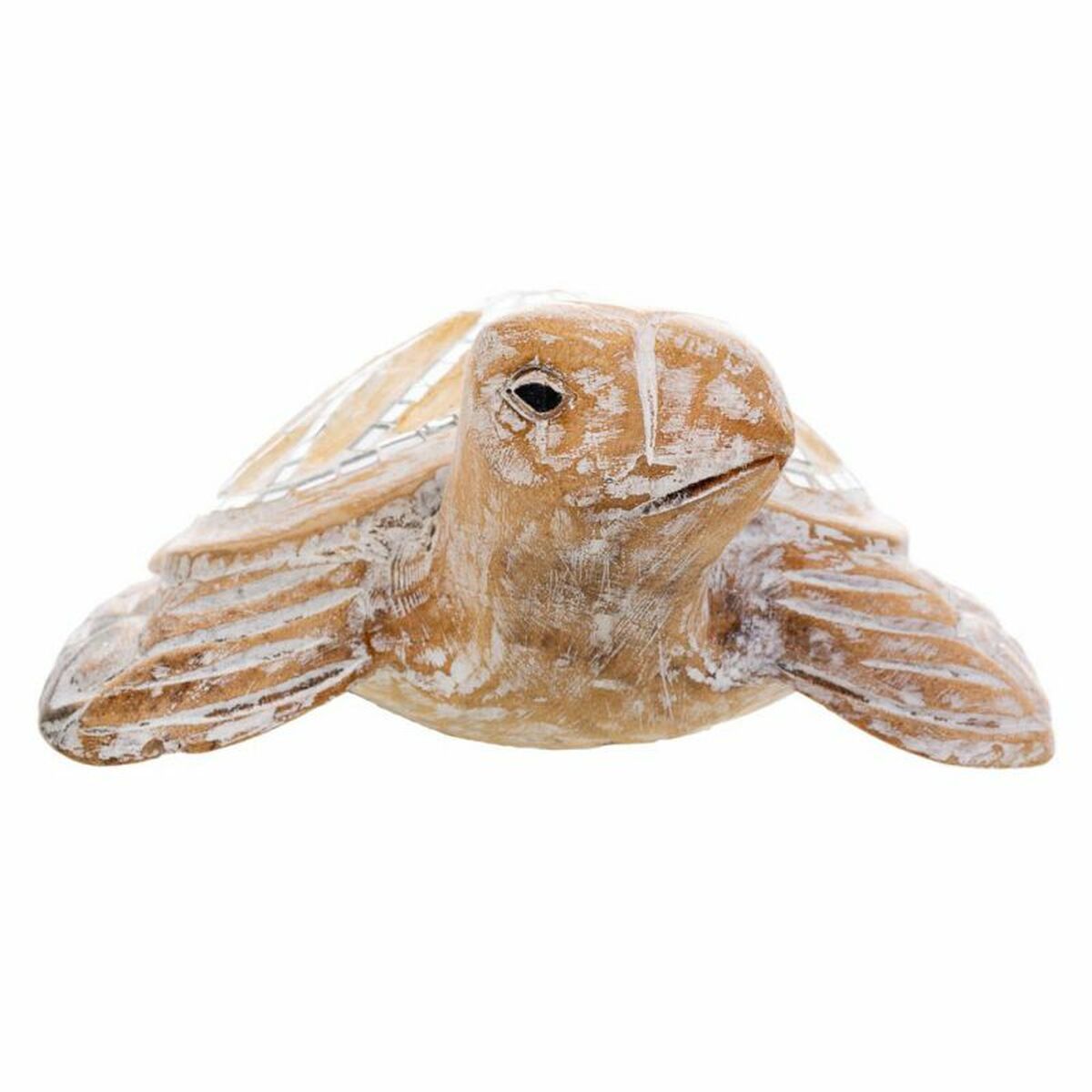 Figura Decorativa Alexandra House Living Blanco Natural Tortuga 8 x 20 x 31 cm