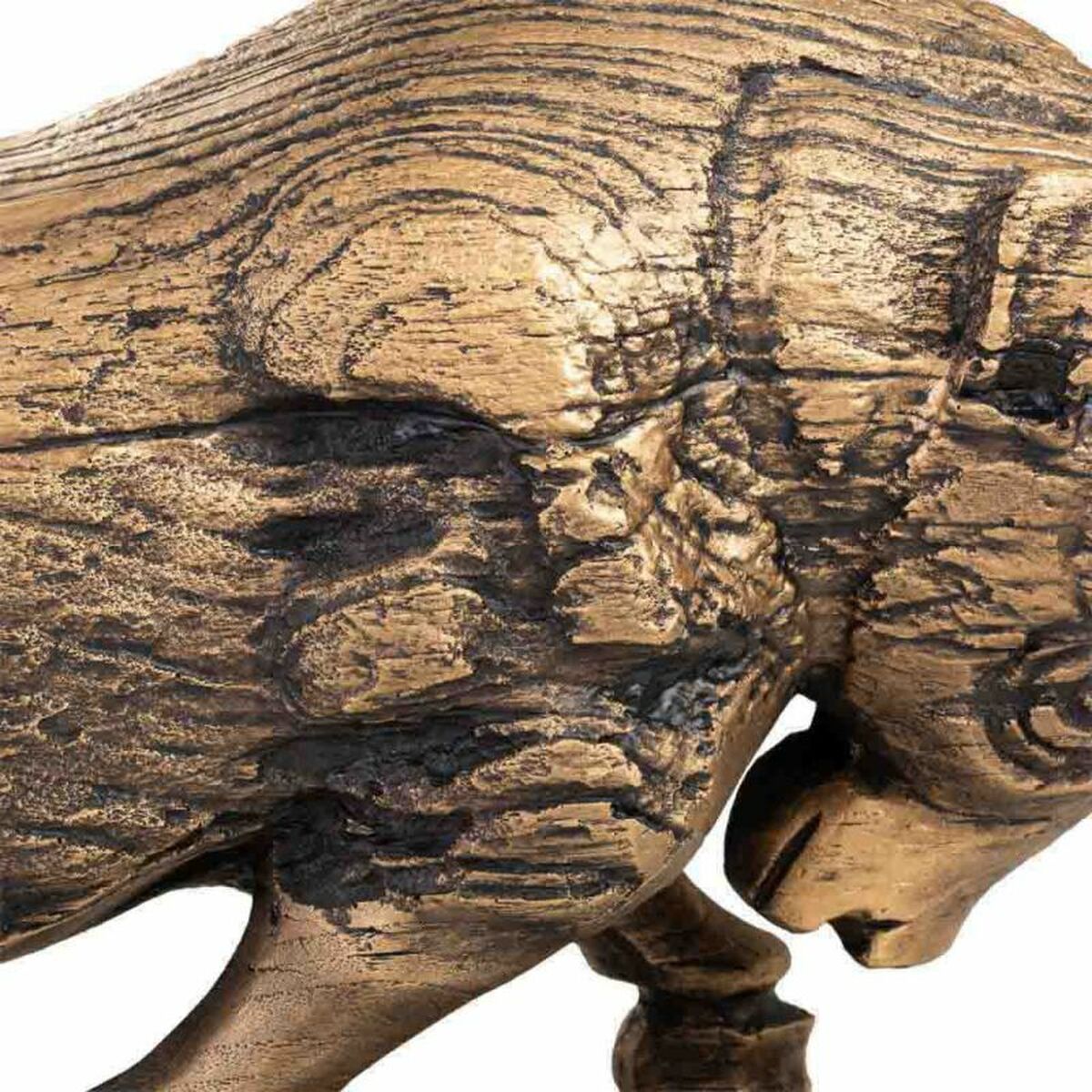 Figura Decorativa Alexandra House Living Dorado Toro 18 x 30 x 53 cm