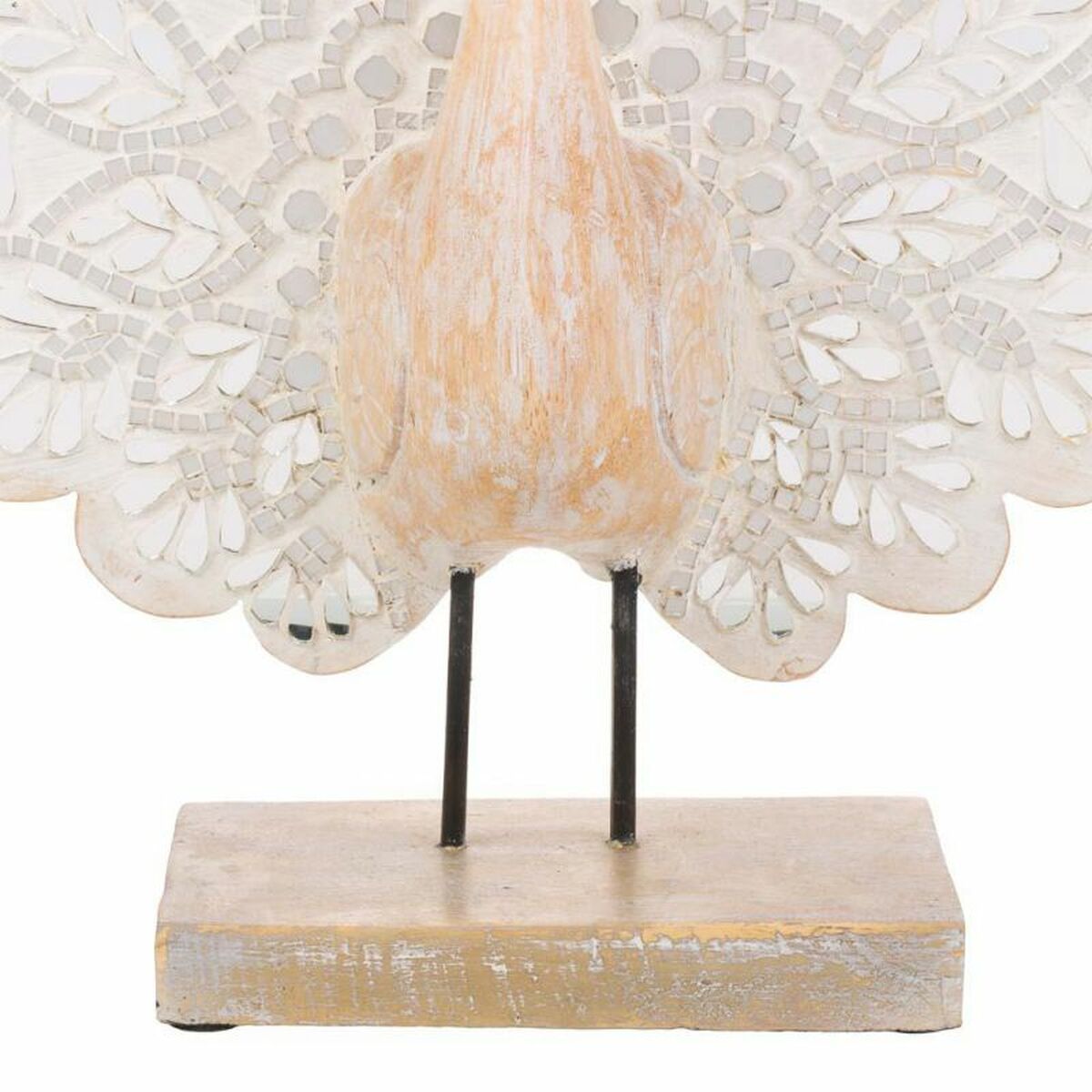 Figura Decorativa Alexandra House Living Natural Pavo real 53 x 12 x 46 cm