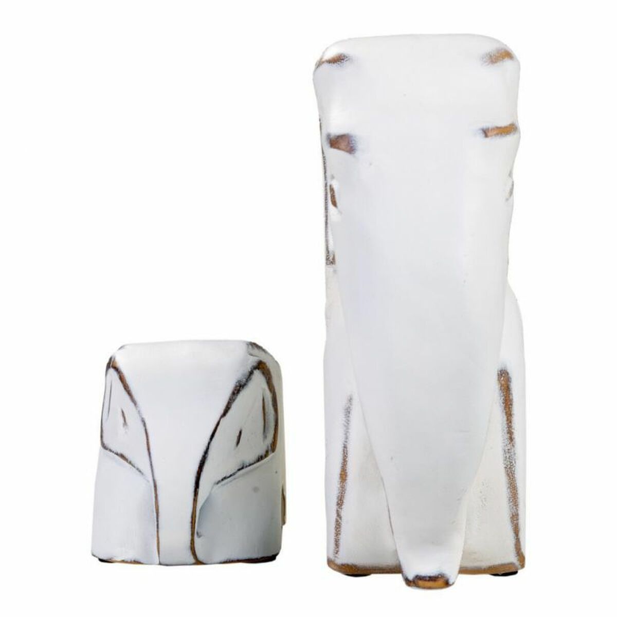 Figura Decorativa Alexandra House Living Blanco Elefante 8 x 21 x 25 cm