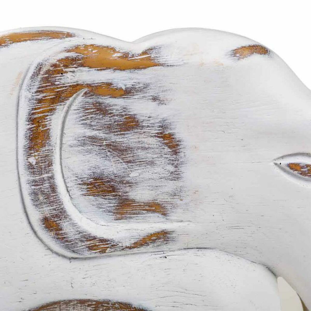 Figura Decorativa Alexandra House Living Blanco Elefante 8 x 21 x 25 cm