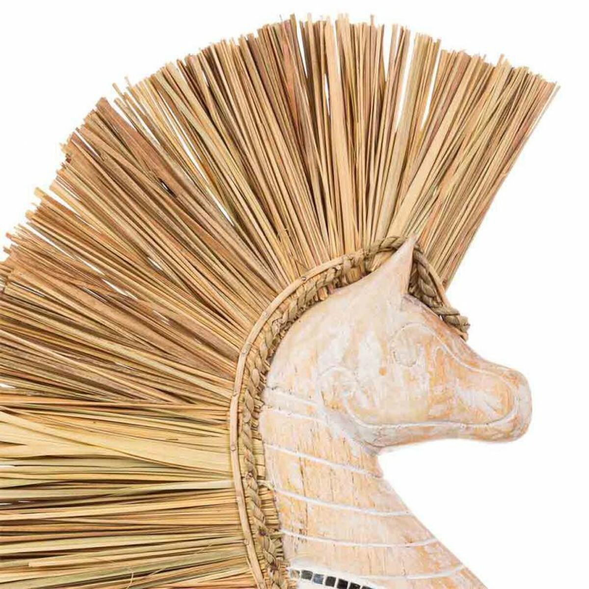 Figura Decorativa Alexandra House Living Negro Natural Caballo 52 x 10 x 30 cm