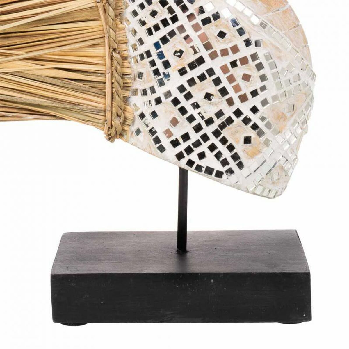 Figura Decorativa Alexandra House Living Negro Natural Caballo 52 x 10 x 30 cm