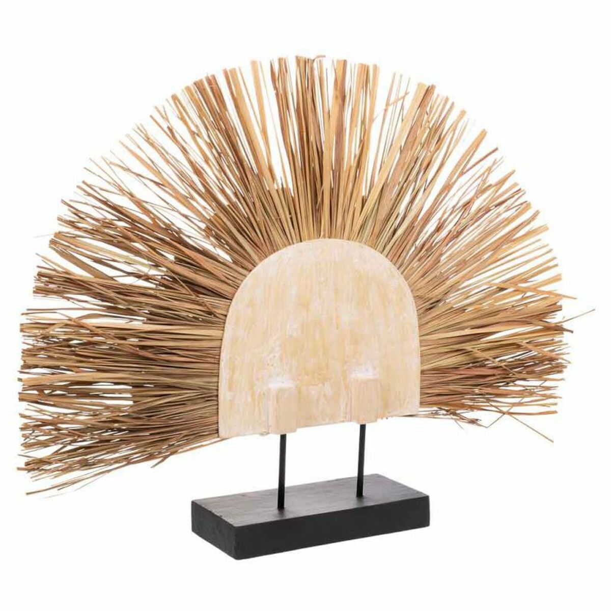 Figura Decorativa Alexandra House Living Negro Natural Pavo real 53 x 12 x 64 cm