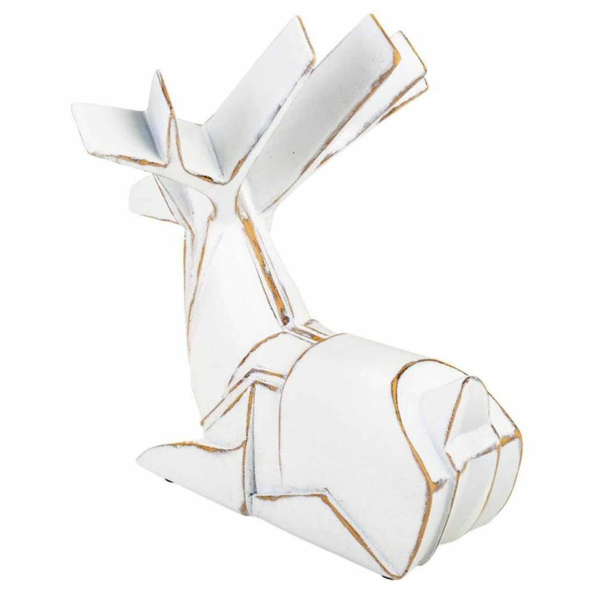 Figura Decorativa Alexandra House Living Blanco Ciervo 24 x 27 x 26 cm