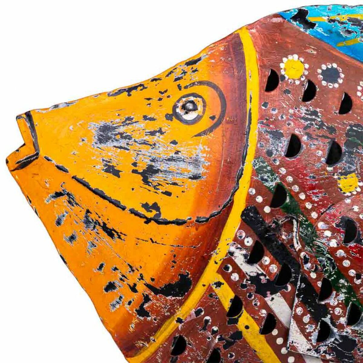 Portavelas Alexandra House Living Madera de mango 10 x 32 x 50 cm Pez