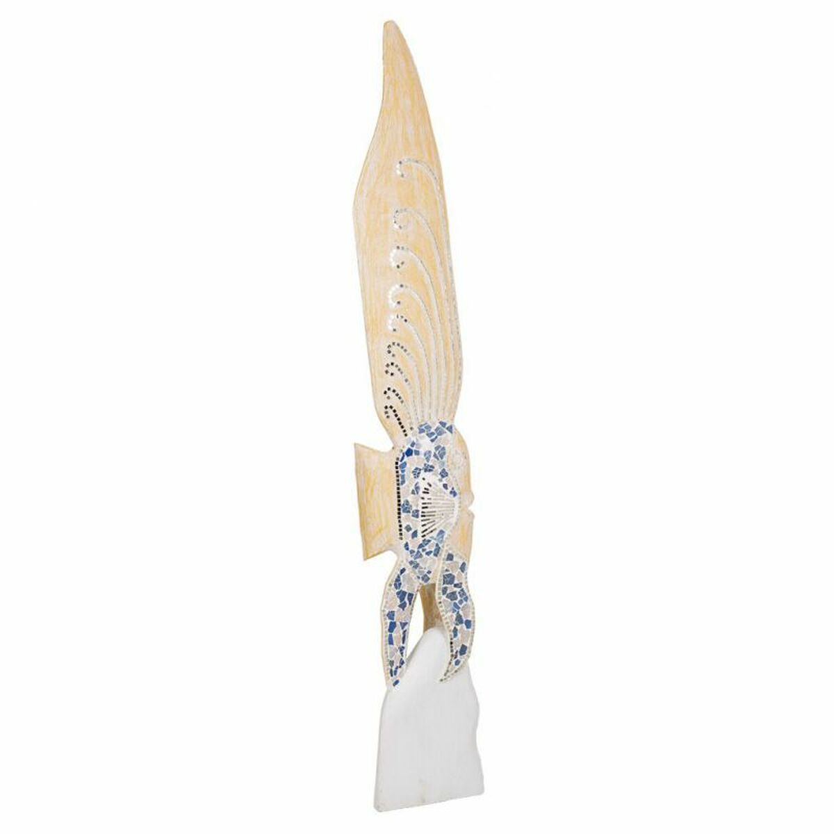 Figura Decorativa Alexandra House Living Azul Blanco Pez 148 x 10 x 23 cm