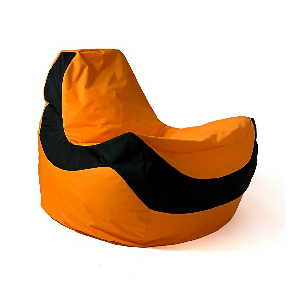 Puff GO GIFT Negro Naranja Oxford tejido antidesgarros 140 x 100 x 100 cm 140 x 100 cm