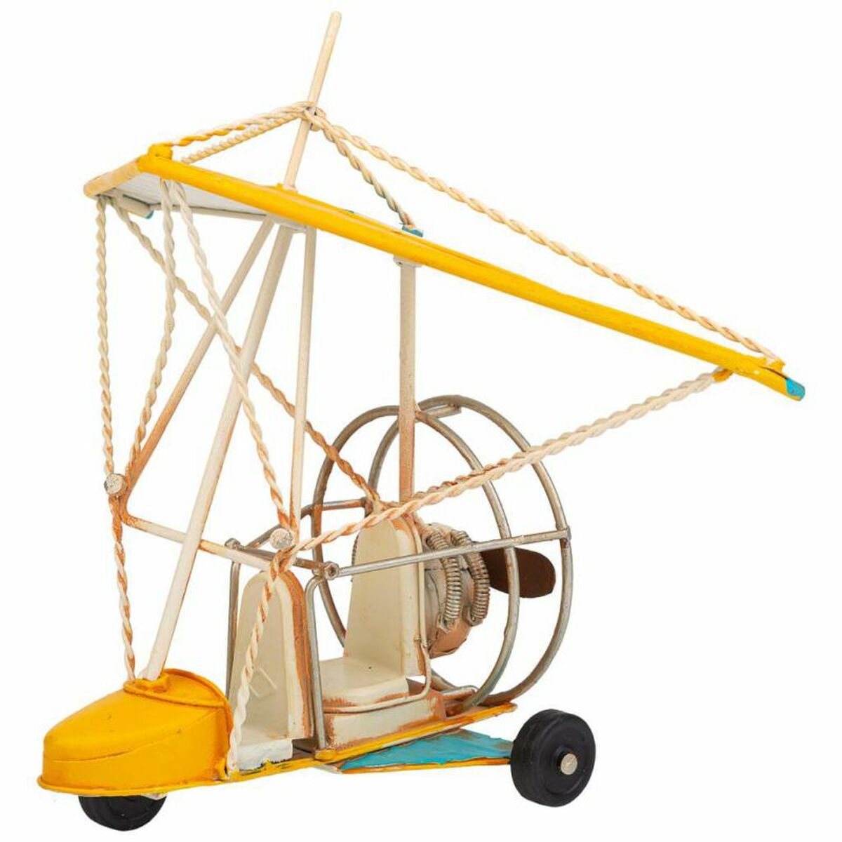 Figura Decorativa Alexandra House Living Amarillo Planeador 21 x 25 x 32 cm