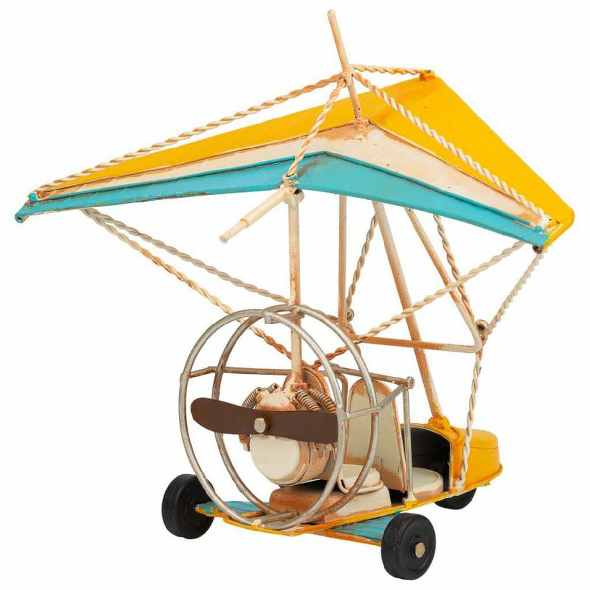 Figura Decorativa Alexandra House Living Amarillo Planeador 21 x 25 x 32 cm