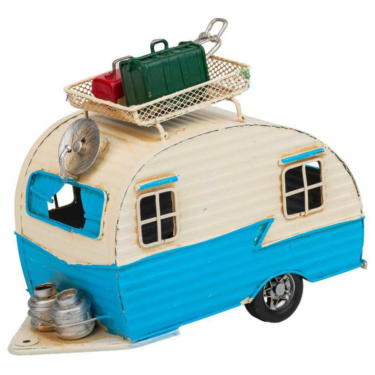 Figura Coleccionable Alexandra House Living Azul claro Hierro ABS Caravana Remolque 9 x 15 x 41 cm