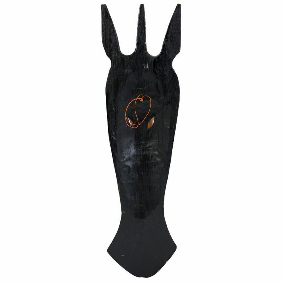 Máscara Alexandra House Living Blanco Marrón Madera Máscara 4 x 50 x 12 cm