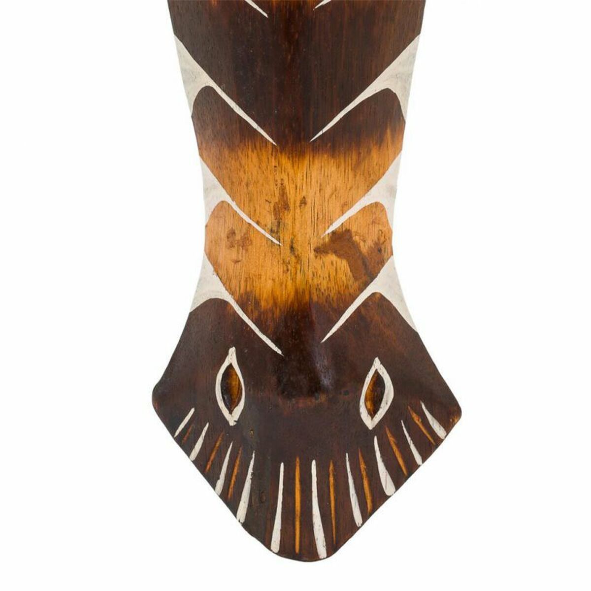 Máscara Alexandra House Living Blanco Marrón Madera Máscara 4 x 50 x 12 cm