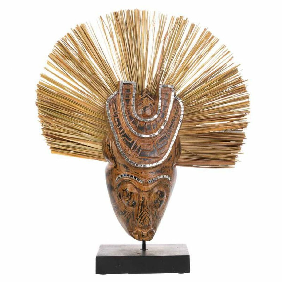 Figura Decorativa Alexandra House Living Marrón Máscara 50 x 12 x 38 cm