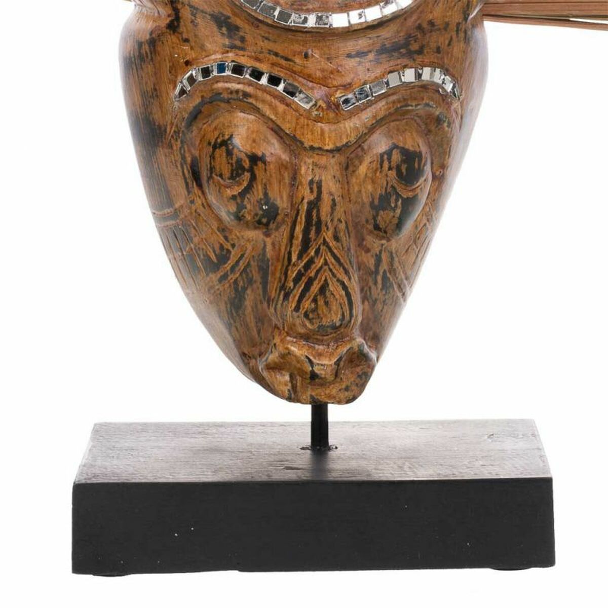 Figura Decorativa Alexandra House Living Marrón Máscara 50 x 12 x 38 cm