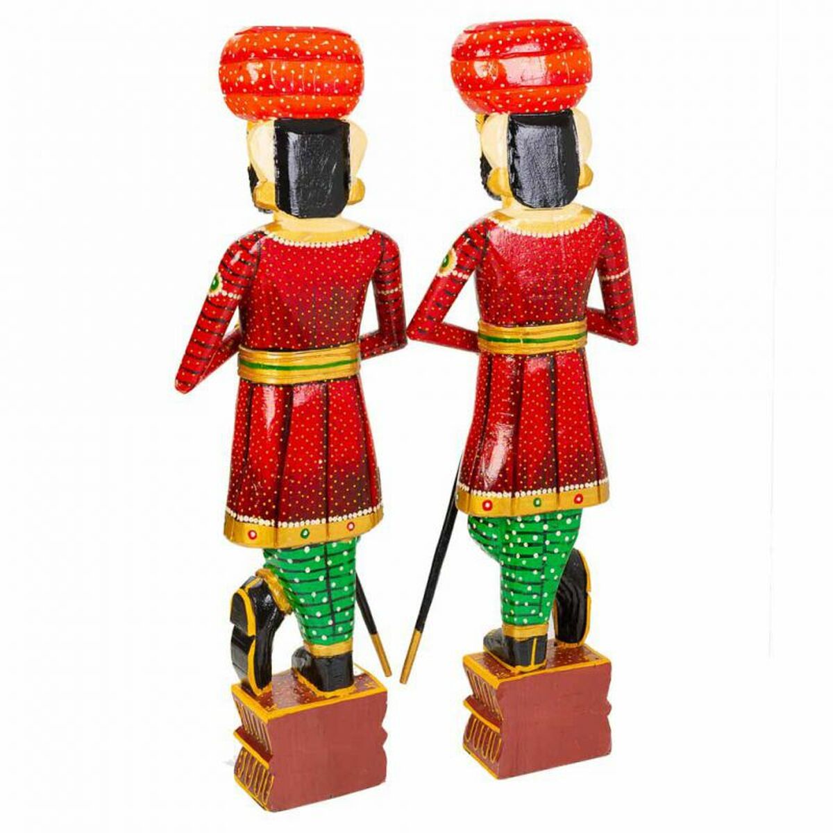 Figura Decorativa Alexandra House Living Étnico 20 x 90 x 31 cm 2 Piezas