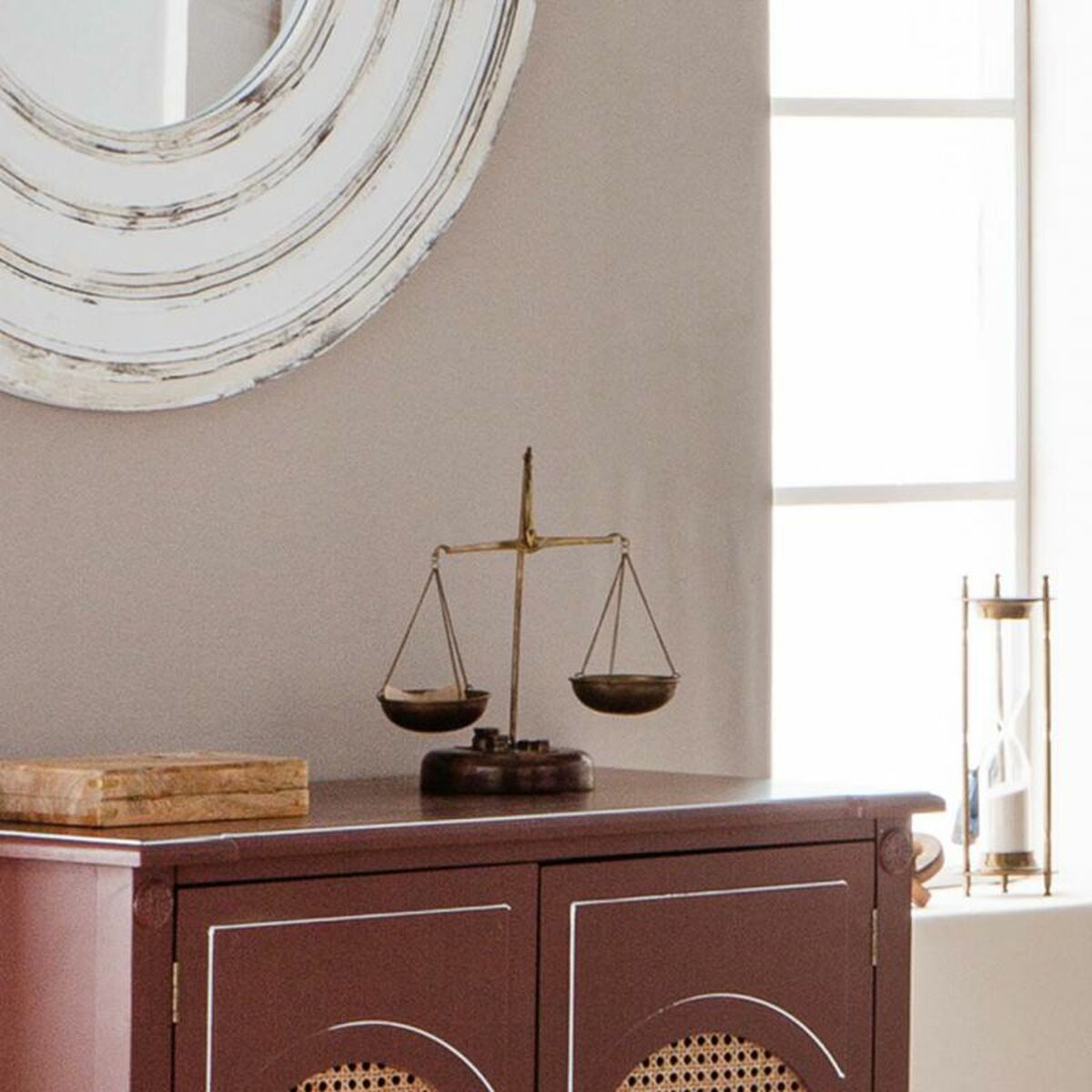 Figura Decorativa Alexandra House Living Marrón Balanza 12 x 25 x 12 cm