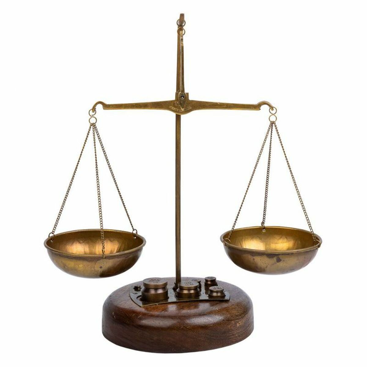 Figura Decorativa Alexandra House Living Marrón Balanza 12 x 25 x 12 cm