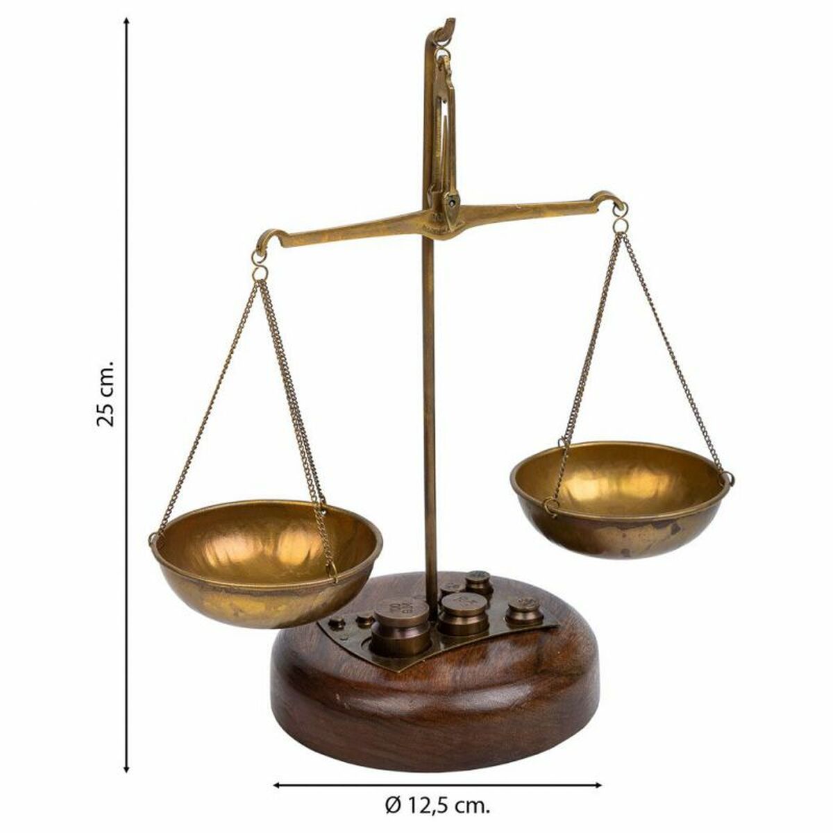 Figura Decorativa Alexandra House Living Marrón Balanza 12 x 25 x 12 cm