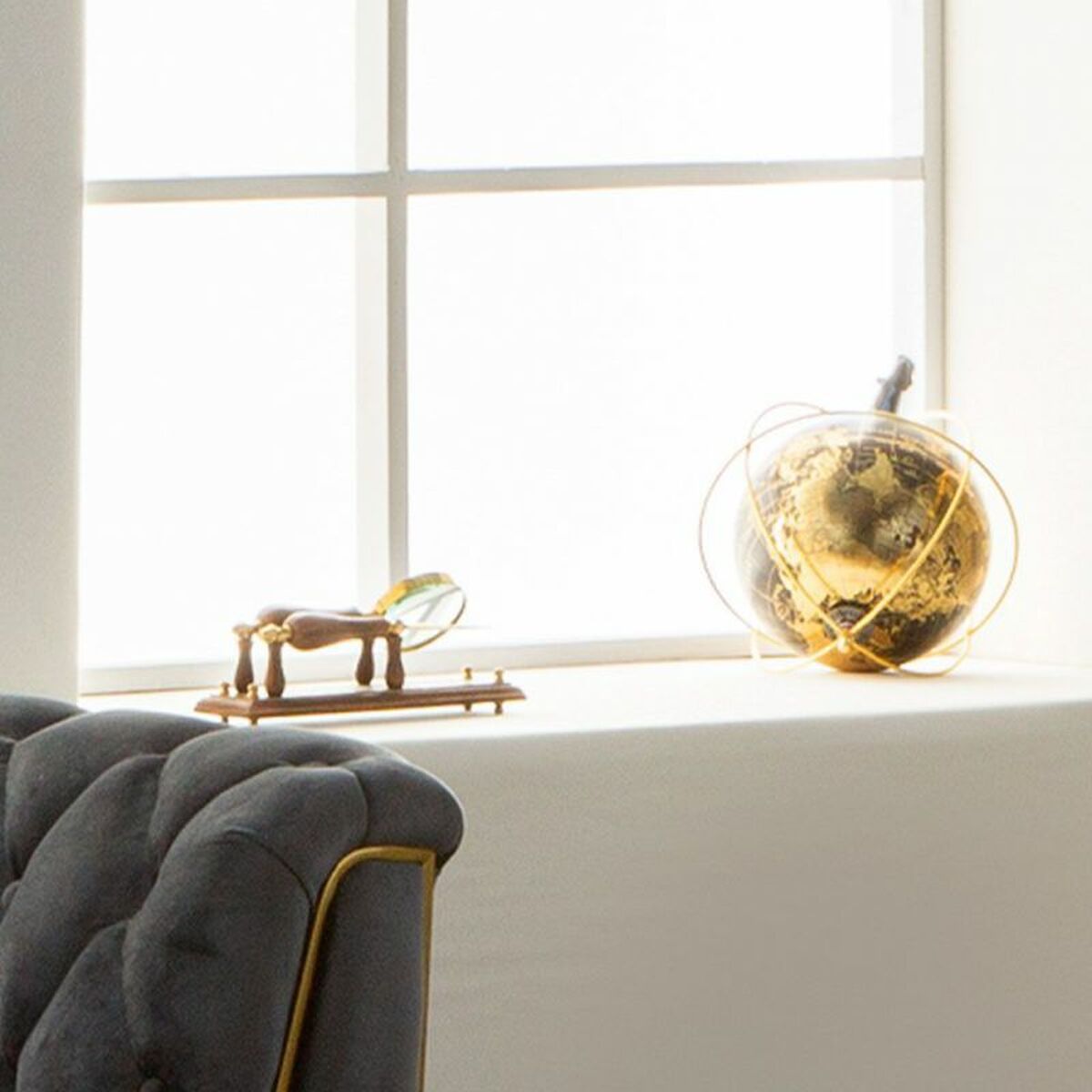 Abrecartas Alexandra House Living Marrón Vidrio Latón Madera de mango 7 x 8 x 24 cm