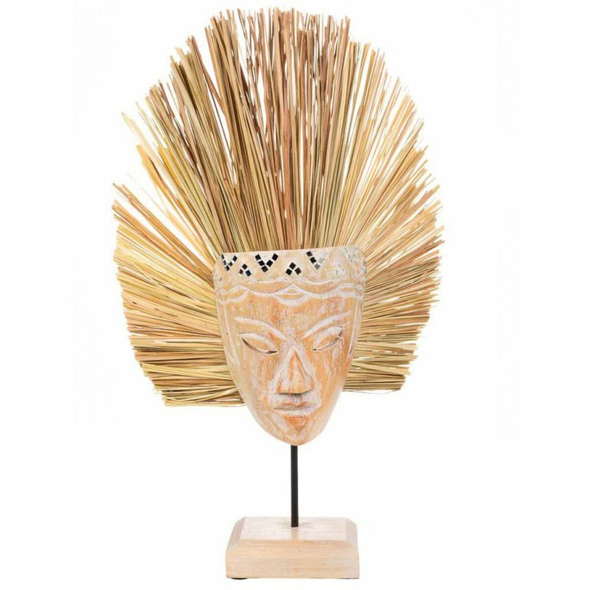 Figura Decorativa Alexandra House Living Natural Máscara 53 x 13 x 30 cm