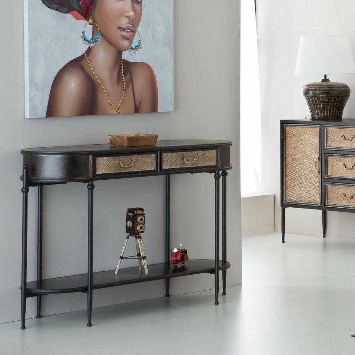 Figura Decorativa Alexandra House Living Rojo Cámara 15 x 32 x 17 cm