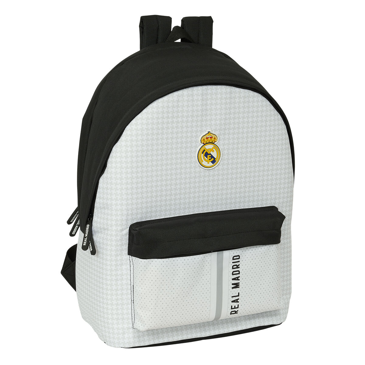 Mochila para Portátil Real Madrid C.F. 24/25 Blanco Gris 31 x 44 x 18 cm 15,6"