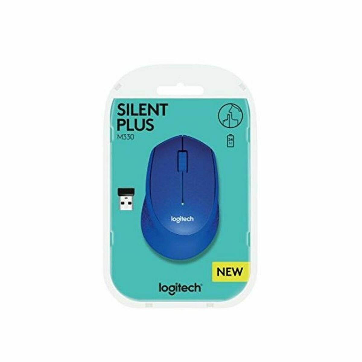 Ratón Inalámbrico Logitech M330 Silent Plus Azul 1000 dpi