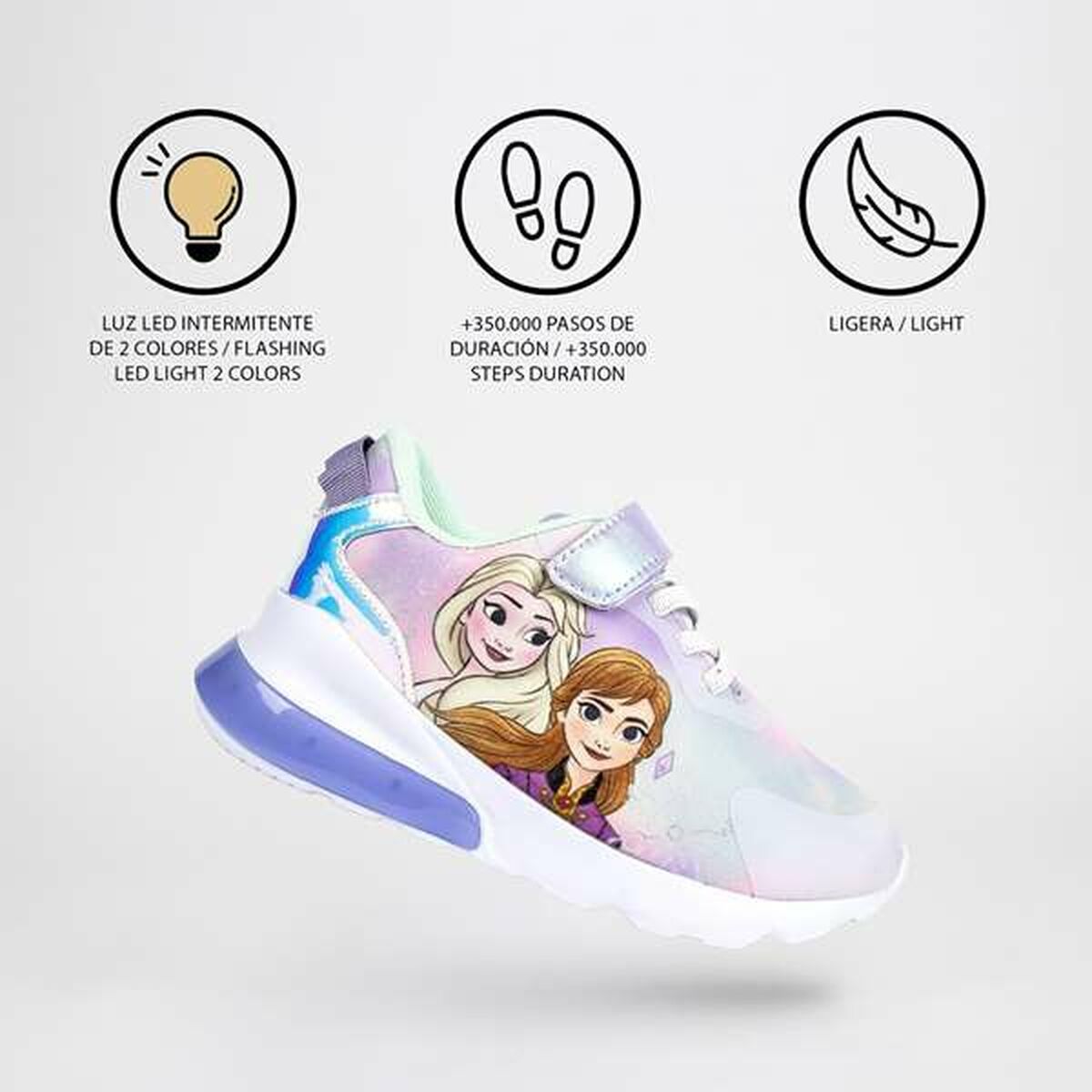 Zapatillas Deportivas con LED Frozen Lila 32