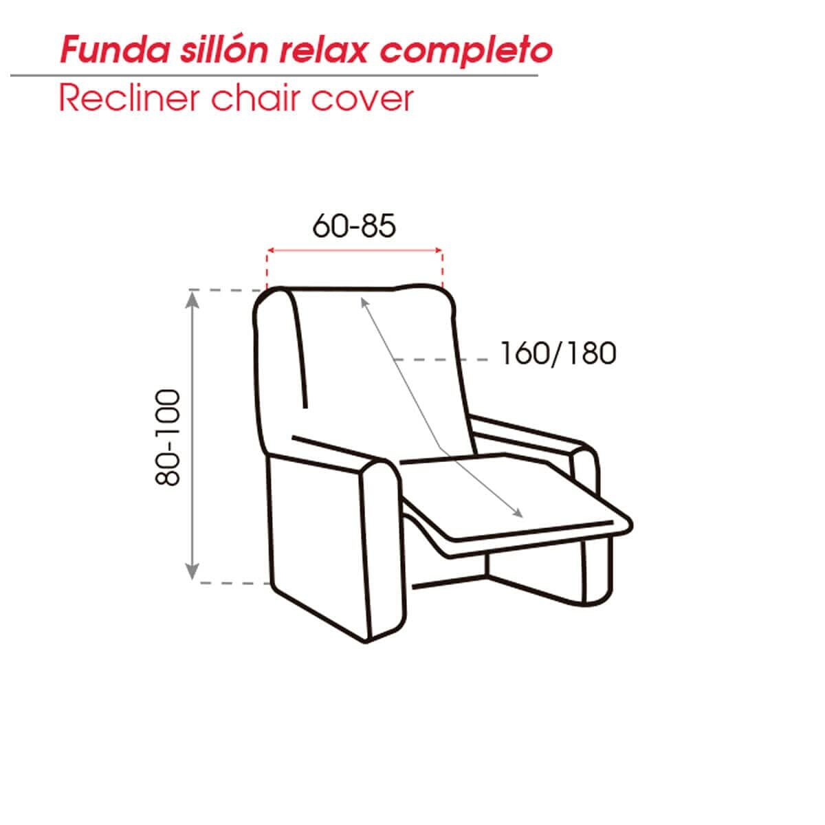 Funda para sillón Belmarti Bali Gris 60-85 x 160/180 x 60-100 cm 1 plaza