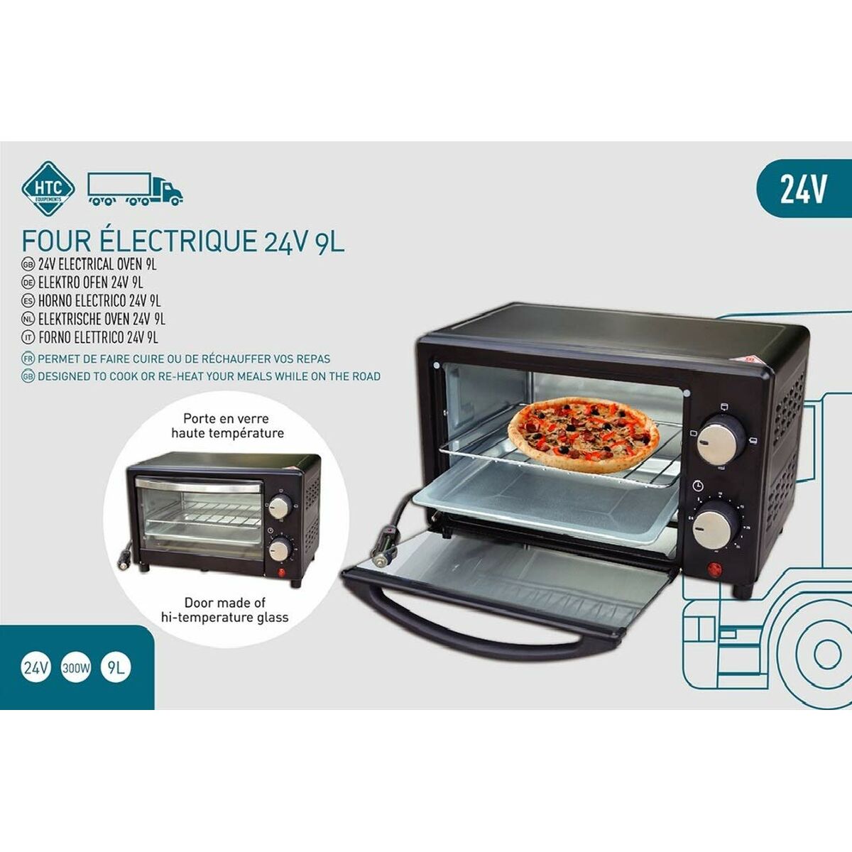 Horno HTC EQUIPEMENT ELECTRIC OVEN 9 L 300 W