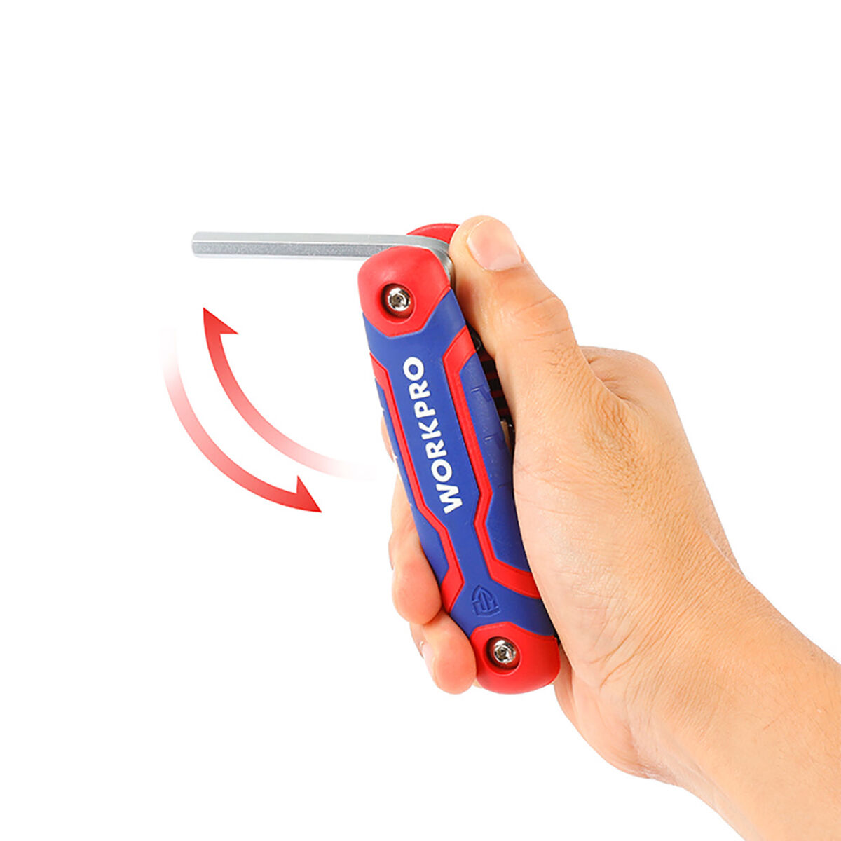 Juego de Llaves Allen Workpro Plegable 8 Piezas