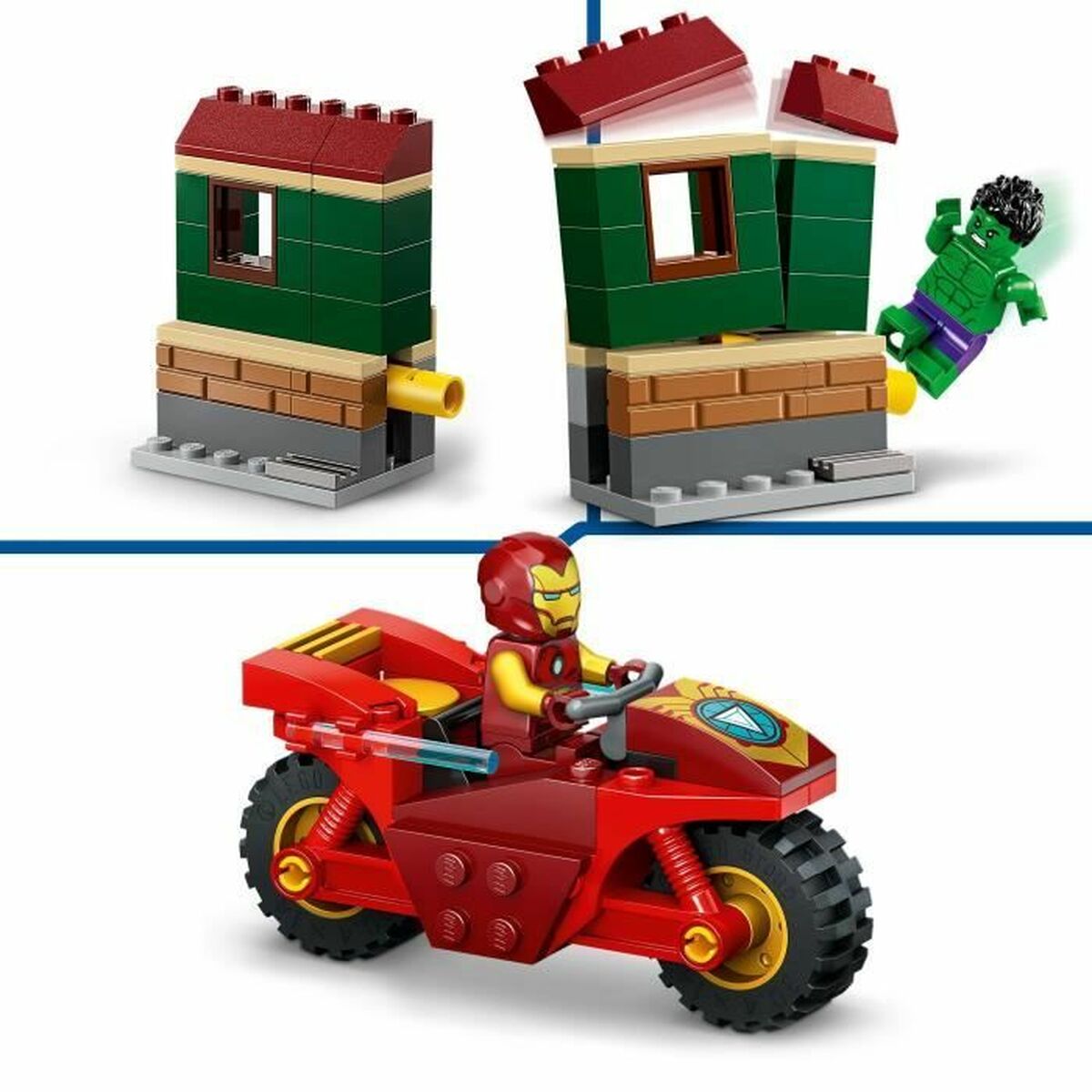 Figura Decorativa Marvel Iron Man & Hulk Lego 76287