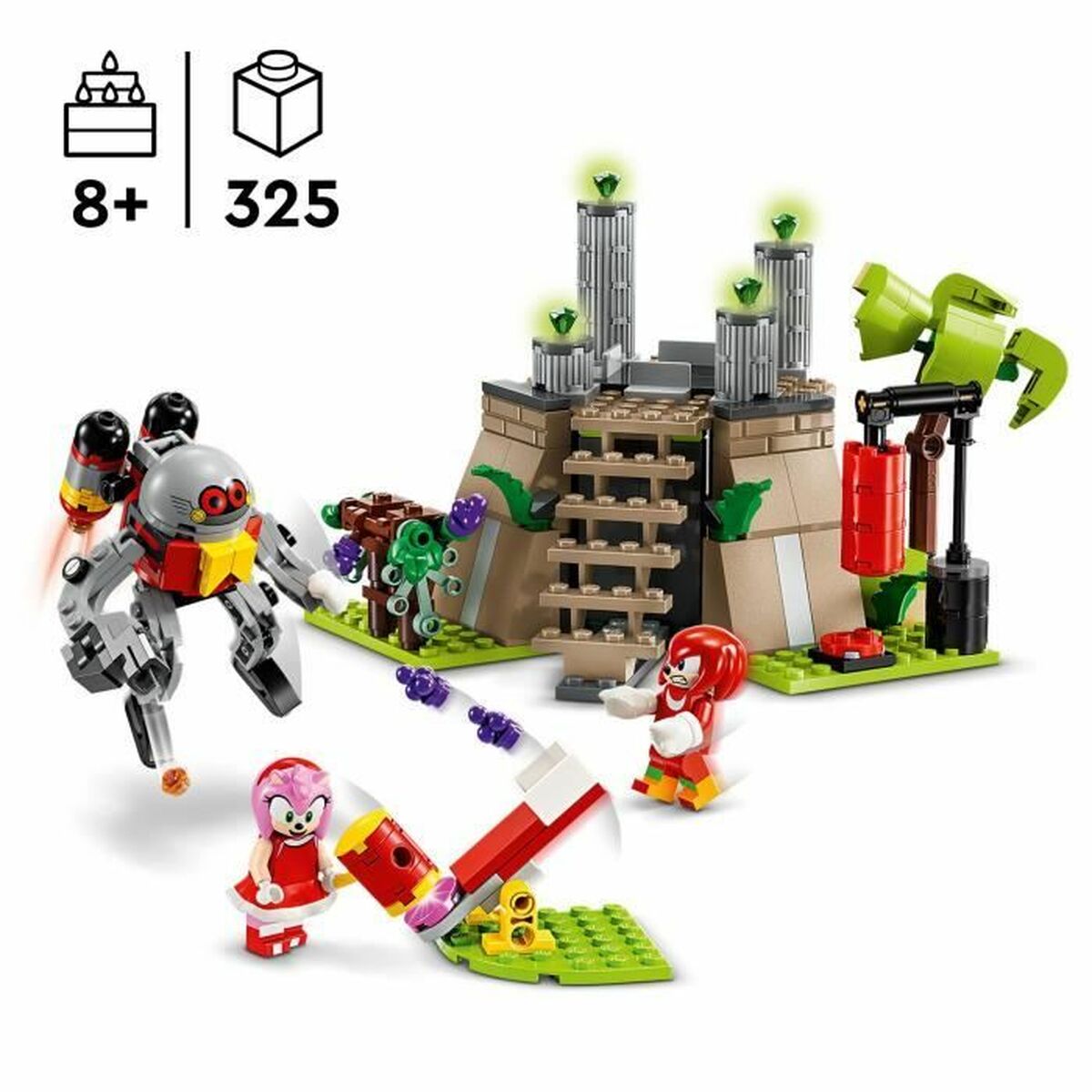 Juego de Construcción Lego Knuckles and the Master Emerald Sanctuary Gamer Set Multicolor