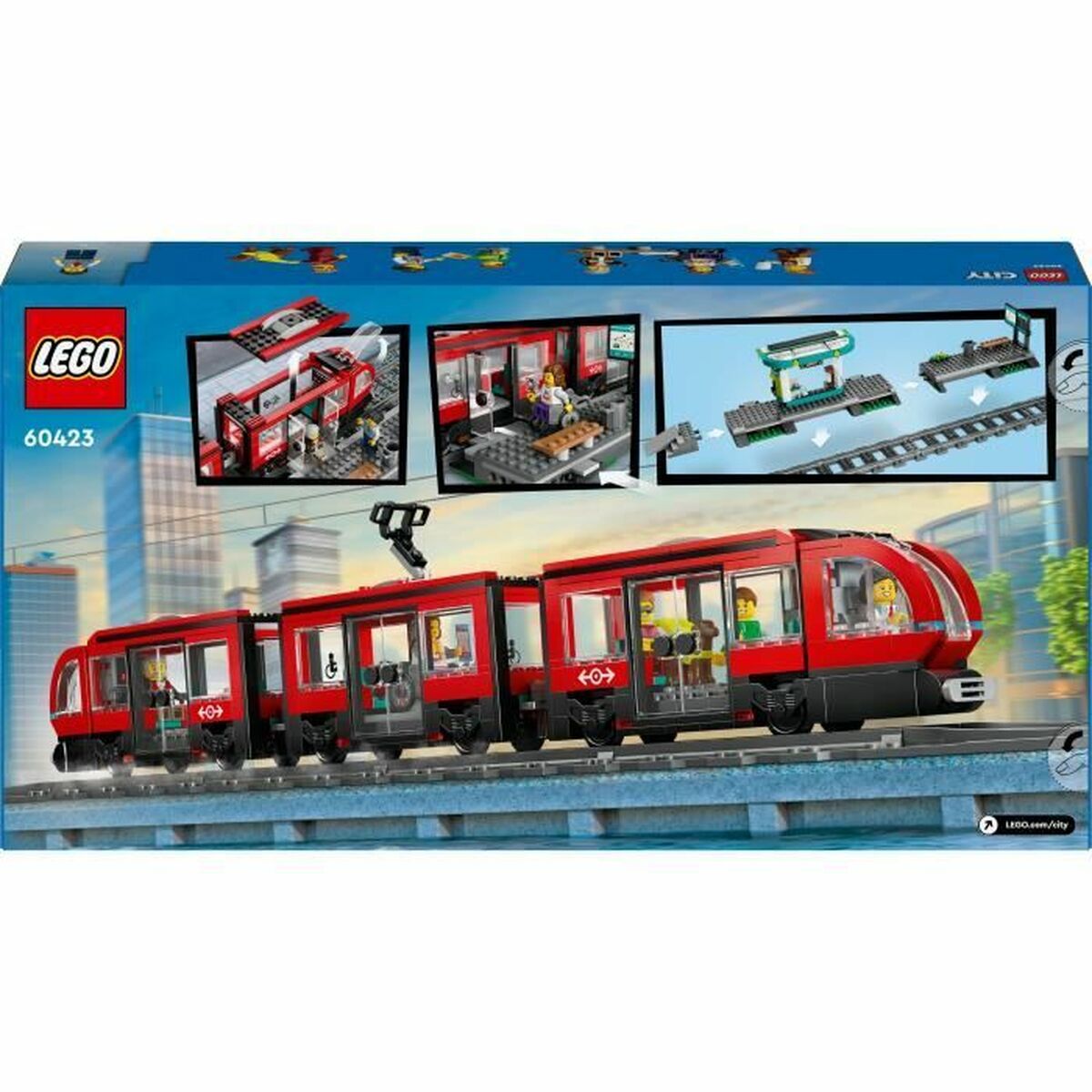 Juego de Construcción Lego 60423 Downtown Tram and Station Multicolor